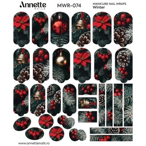 Nail Wraps Manichiura Winter 74 Annette Nails MWR-074 - Img 1