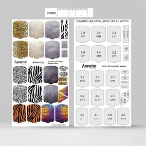 Nail Wraps Pedichiura Max Animal Print 2 Annette Nails PWM-002 - Img 3