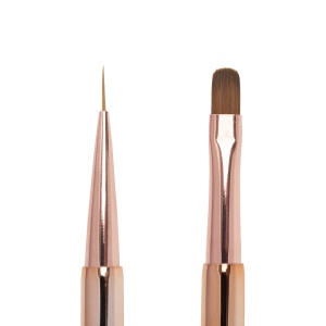 Pensulă dublă manichiură gel Annette Nails, Oval 8 - Liner 9mm - Img 2