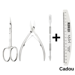 Set manichiură MUW profesional – 3 instrumente esențiale + pilă CADOU