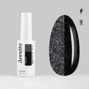 Top Coat Reflective Silver TRE-03 No Wipe 8ml Annette Nails - Img 2