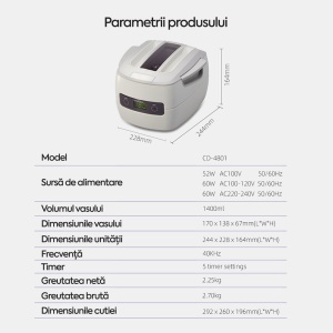 Aparat de Curățare cu Ultrasunete Codyson CD-4801 - Img 7