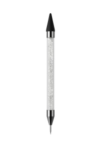 Aplicator cristal unghii - Cap ceara & cap metalic Negru
