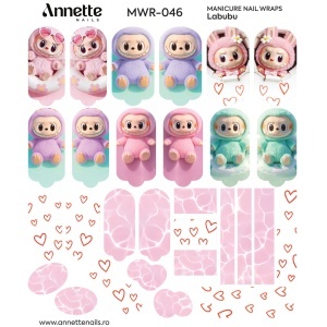 Nail Wraps Manichiura Labubu 46 Annette Nails MWR-046 LIMITED EDITION - Img 1