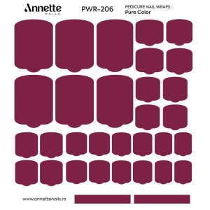Nail Wraps Pedichiura Pure Color 206 Annette Nails PWR-206 - Img 2