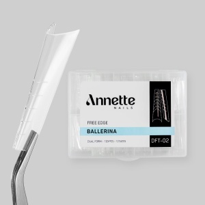 Tipsuri Reutilizabile Annette Nails - Ballerina Free Edge, DFT-02, 120 buc - Img 2