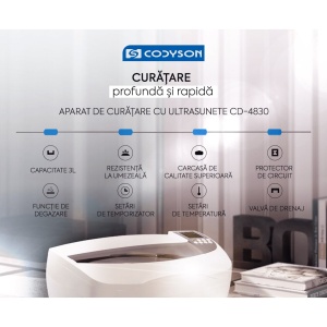 Aparat de Curățare cu Ultrasunete Codyson CD-4830