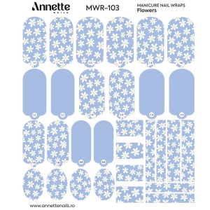 Nail Wraps Manichiura Flowers 103 Annette Nails MWR-103 - Img 2