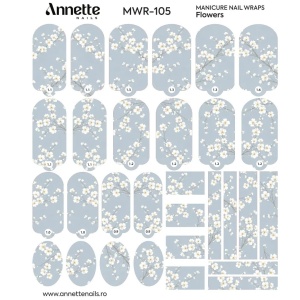 Nail Wraps Manichiura Flowers 105 Annette Nails MWR-105 - Img 2