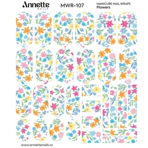 Nail Wraps Manichiura Flowers 107 Annette Nails MWR-107 - Img 2