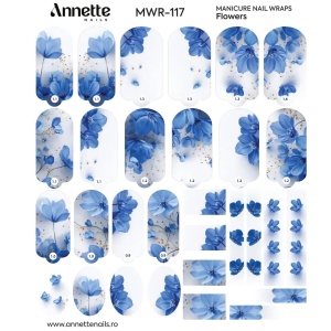 Nail Wraps Manichiura Flowers 117 Annette Nails MWR-117 - Img 2