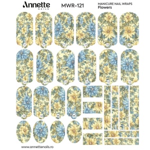 Nail Wraps Manichiura Flowers 121 Annette Nails MWR-121 - Img 2