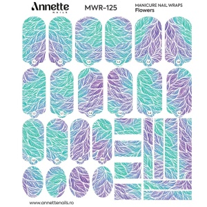 Nail Wraps Manichiura Flowers 125 Annette Nails MWR-125 - Img 2