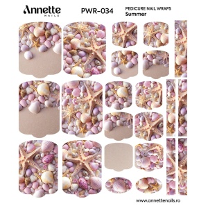 Nail Wraps Pedichiura Summer 34 Annette Nails PWR-034 - Img 2