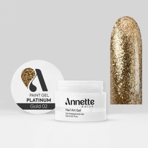 Paint Gel Platinum Gold 02 Wipe - 5ml Annette Nails GPP-02 - Img 2