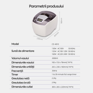 Aparat de Curățare cu Ultrasunete Codyson CD-4810 - Img 8