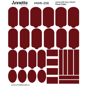 Nail Wraps Manichiura Pure Color 208 Annette Nails MWR-208 - Img 2