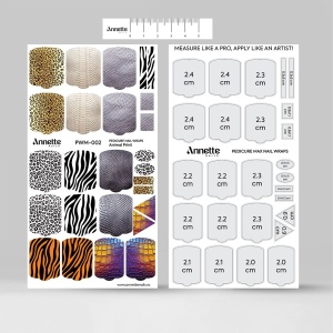 Nail Wraps Pedichiura Max Animal Print 2 Annette Nails PWM-002 - Img 4