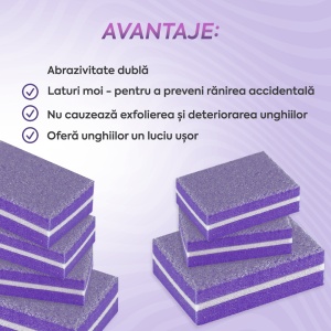 Set Mini Buffer 50 buc 100/180 grit Mov Annette Nails MBF-01M-S50 - Img 3