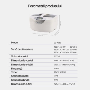 Aparat de Curățare cu Ultrasunete Codyson CD-4820 - Img 8