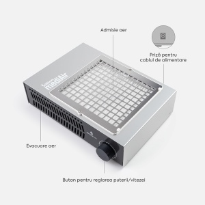 Aspirator Unghii Manichiura Brillian MediAir SAESHIN 60W 4600RPM – Silver - Img 5