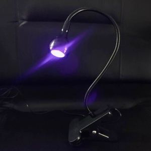 Lampa UV LED cu cleste si brat flexibil USB negru