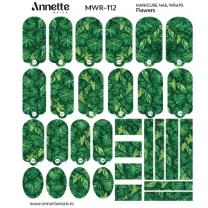 Nail Wraps Manichiura Flowers 112 Annette Nails MWR-112 - Img 1