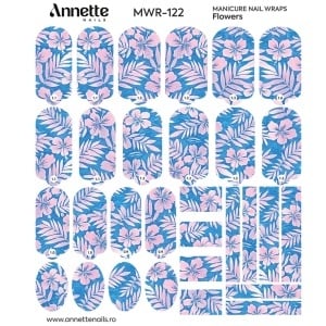 Nail Wraps Manichiura Flowers 122 Annette Nails MWR-122 - Img 1