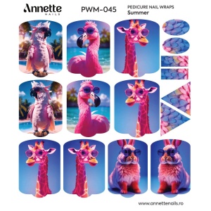 Nail Wraps Pedichiura MAX Summer 45 Annette Nails PWM-045 - Img 2