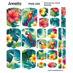 Nail Wraps Pedichiura Summer 39 Annette Nails PWR-039 - Img 2
