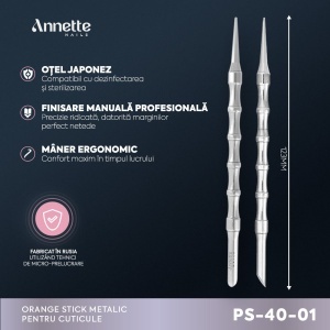 Pusher Unghii Orange Stick Metalic Annette Nails PS-40-01 - Img 2