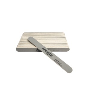 Set Pile Unghii din Lemn Ovale 50 buc 180/180 grit Gri Annette Nails PWD-01-180/180G-S50 - Img 1