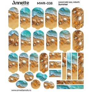 Nail Wraps Manichiura Summer 38 Annette Nails MWR-038 - Img 2