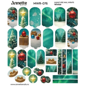 Nail Wraps Manichiura Winter 76 Annette Nails MWR-076 - Img 2