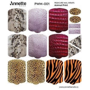 Nail Wraps Pedichiura Max Animal Print 1 Annette Nails PWM-001 - Img 1