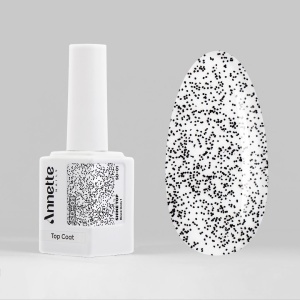 Top Coat AnnetteNails Shine black dots 1 no wipe SD-01 - 12ml - Img 2