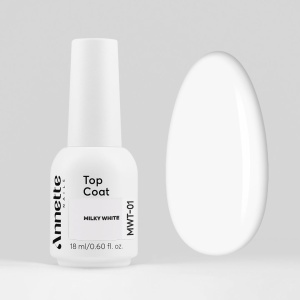 Top Coat Milky White - 18ml Annette Nails MWT-01-18 - Img 2