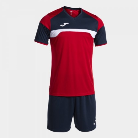 Set barbati, tricou si sort, Danubio III, Rosu-Bleumarin