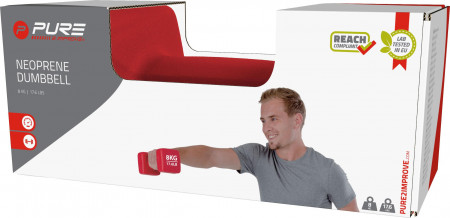 GANTERA DIN NEOPREN 8 KG ROSU