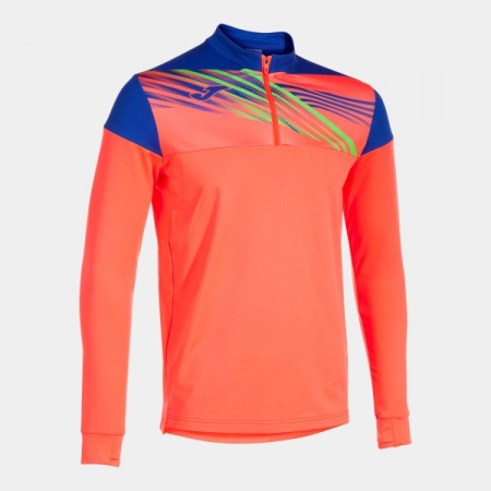 Bluza fermoar scurt Elite X, barbati, Joma, Coral-Albastru