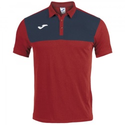 Tricou bumbac polo Winner, copii, Joma, Rosu-Bleumarin