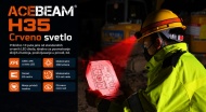 Acebeam H35 čeona lampa sa crvenim svetlom