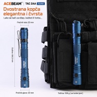 Acebeam TAC 2AA plava sa dvosmernom metalnom kopčom