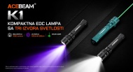 ACEBEAM K1 EDC lampa sa belim zelenim i UV svetlom