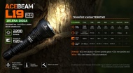 Acebeam L19 2.0 tehničke karakteristike i režimi rada