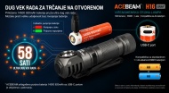 Acebeam H16 14500 USB-C baterija i vreme rada do 58 sati