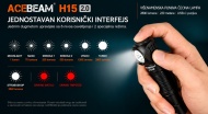Acebeam H15 2.0 režimi belog i crvenog svetla