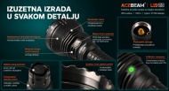 Acebeam L19 2.0 konstrukcija i detalji baterijske lampe