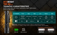 Acebeam TAC AA 2.0 tehničke karakteristike i vreme rada