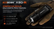 Acebeam X20-R kompaktna baterijska lampa velike snage